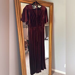 David’s Bridal Velvet Bridesmaid’s Dress
